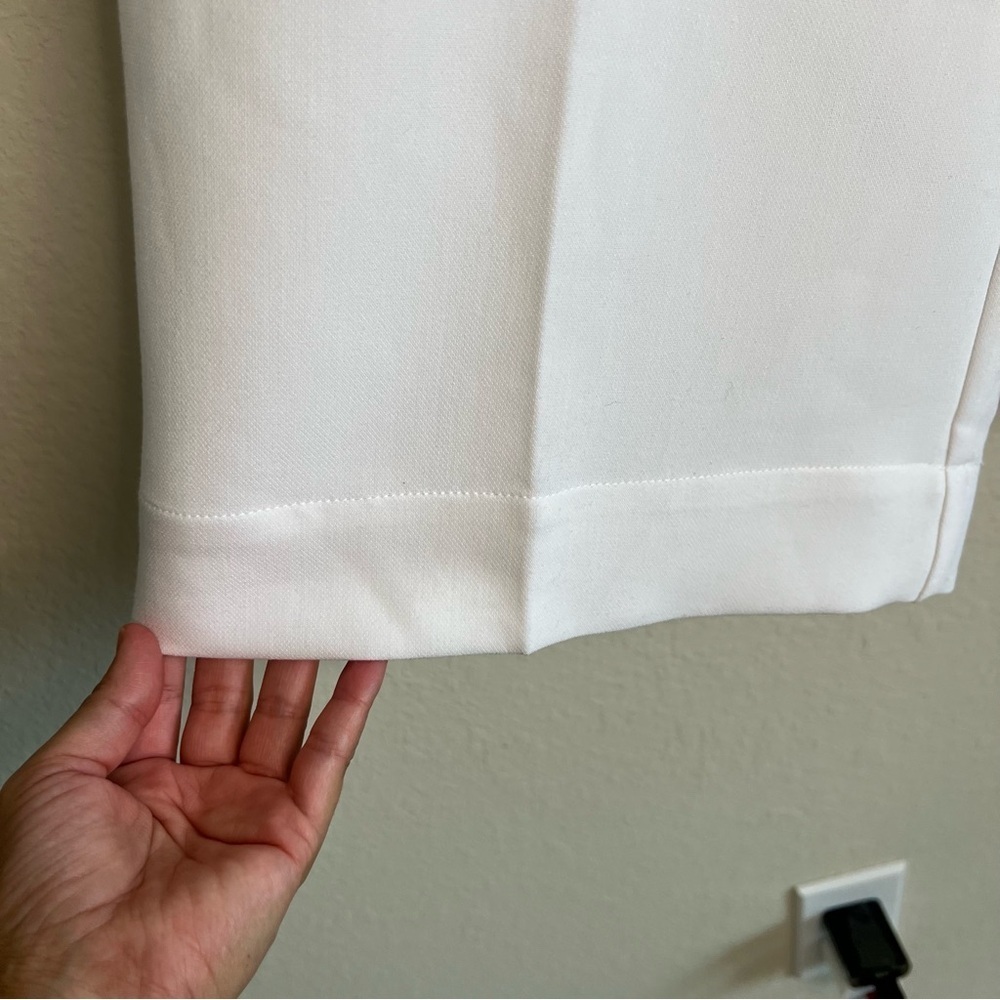 2/$30 Adrianna Papell Classic White Wide Leg Cropped Sailor Trouser Pants - Picture 5 of 16